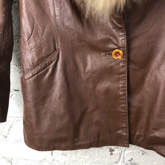 Vintage 70’s Penny Lane Leather & Fur Jacket - Picture 9 of 9